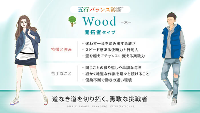 五行　Wood 木タイプの概要